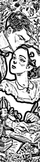 Free colorable bookmarks of a couple smelling each other’s hair